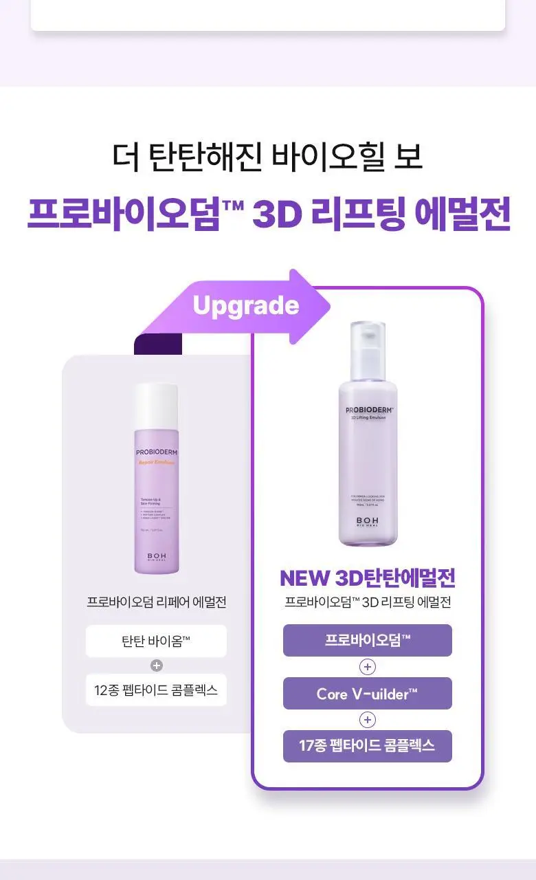 [기프트세트] 바이오힐 보 프로바이오덤 3D 리프팅 스킨케어 2종 세트 (에센셜 토너 150ml+에멀전 150ml) 상세페이지 12